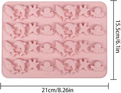 Molde Silicona Animales Marinos 32 Div.