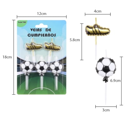 Vela Futbol Pelotas, Zapatos. 5pzas.