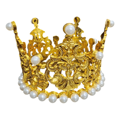 Corona Plastica Dorada Perla 6,5cm