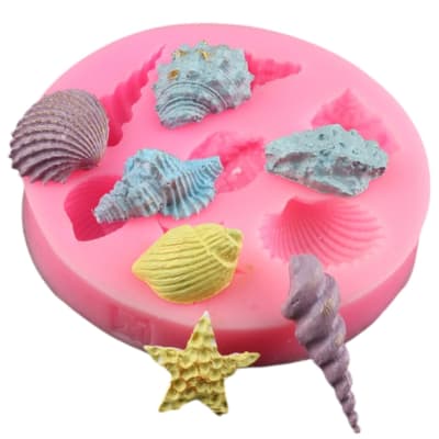 Molde Silicona para Fondant Fondo Mar