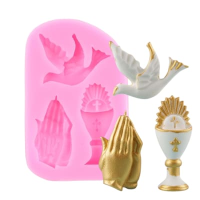 Molde Silicona para Fondant Comunion1