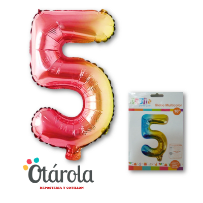 Globo Foil Multicolor Numero 51
