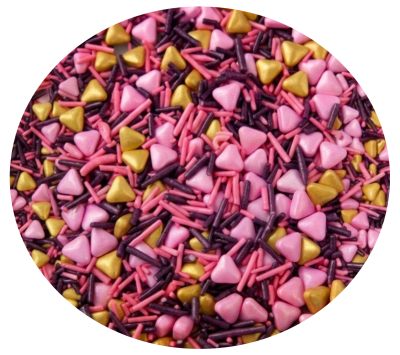 Sprinkles Kpop Morado Fucsia Dorado 80grs.