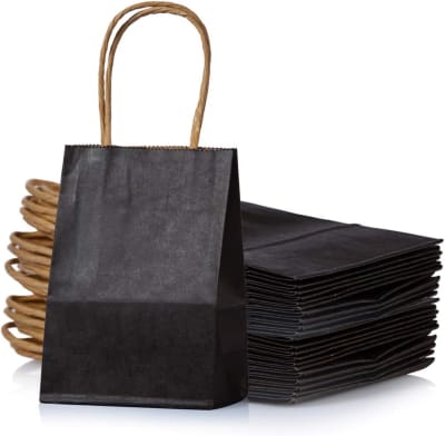 Bolsa Papel 22x27cms. Negro 6u.