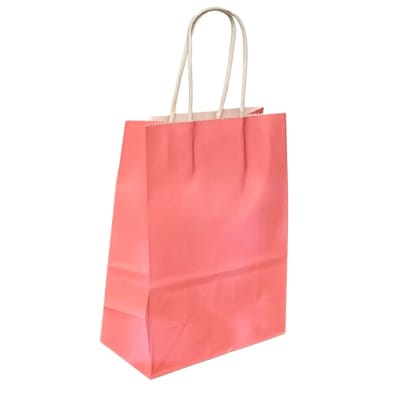 Bolsa Papel 22x27cms. Rosa 12u.