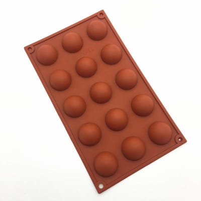 Molde Silicona Media Esfera 15 Div.