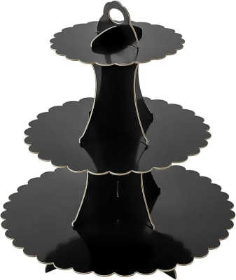 Porta Cupcake Negro 3 Niveles1
