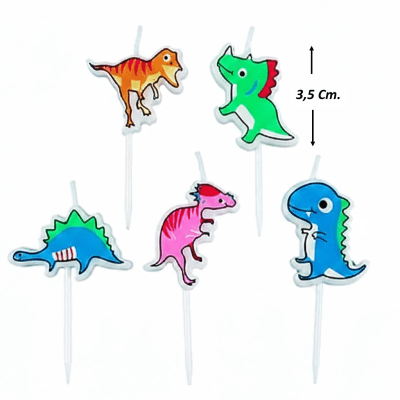 Vela Dinosaurios 5pcs.