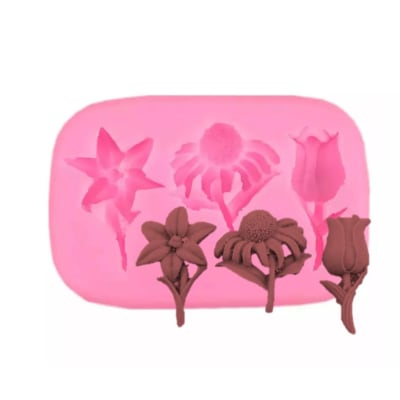 Molde Silicona Flores-maravilla 3 Div