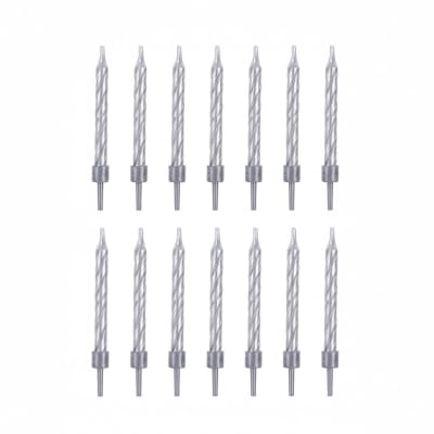 Vela Espiral Plata 10u.