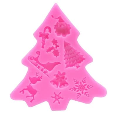 Molde Silicona para fondant navidad
