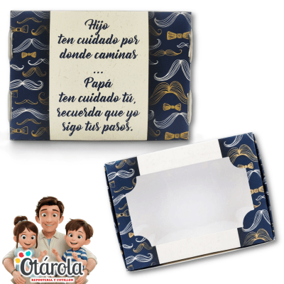 Caja Dia del Padre para 6 Alfajor Azul Letras x 1u.1