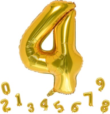 Globo Foil Dorado Numero 4 26