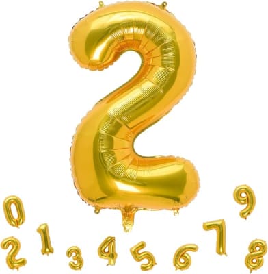 Globo Foil Dorado Numero 2 26