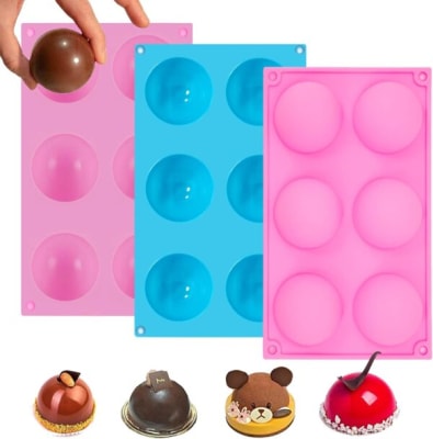 Molde Silicona Esfera 6 Divisiones