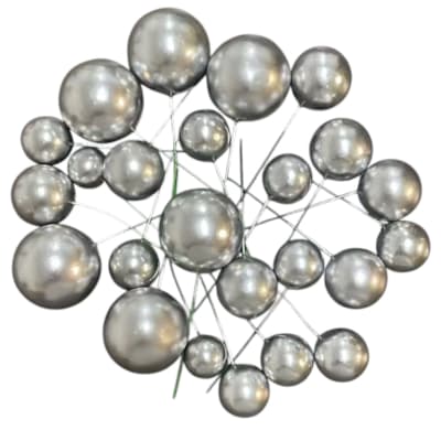 Bolas de Espuma para Decorar Plateada