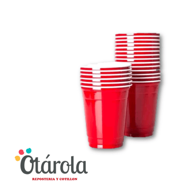 Vaso Rojo x10u. Fiestas Patrias.
