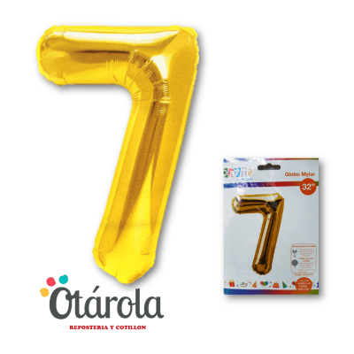 Globo Foil Dorado Numero 71