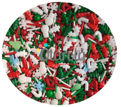 Sprinkles Navidad Pinos, baston y mono de nieve