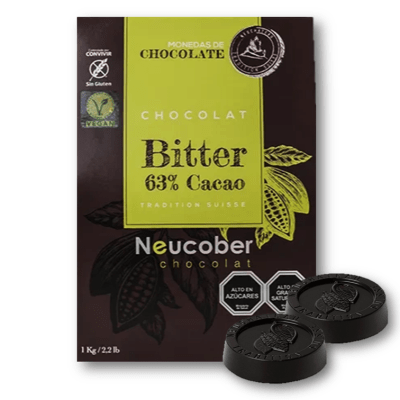 Cobertura Neucober Bitter 63% cacao 1Kg.