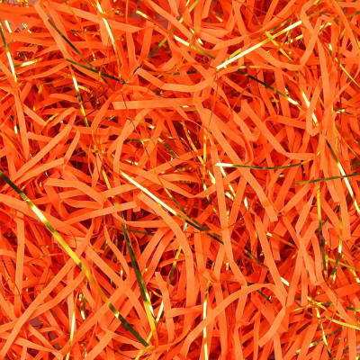 Viruta Relleno De Papel Naranja Dorado 20grs.