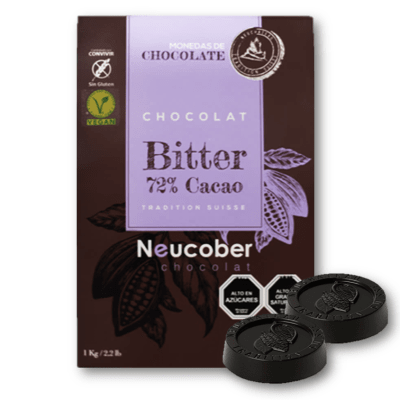 Cobertura Neucober Bitter 72% Cacao 1 kg.
