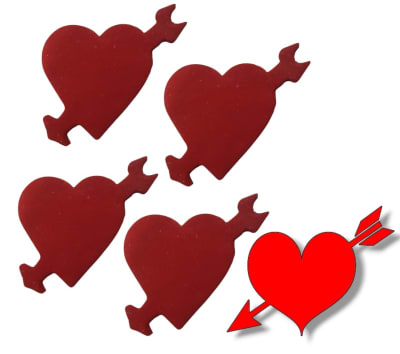 Decoracion Azucar Corazon 4u.