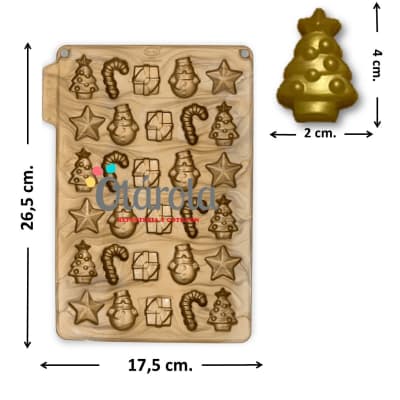 Molde Silicona Navidad 30 div.