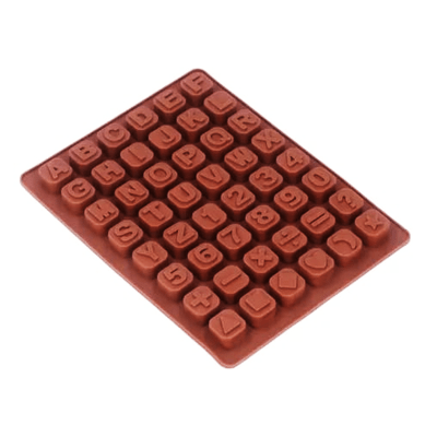 Molde Silicona Alfanumerico 48 Div.