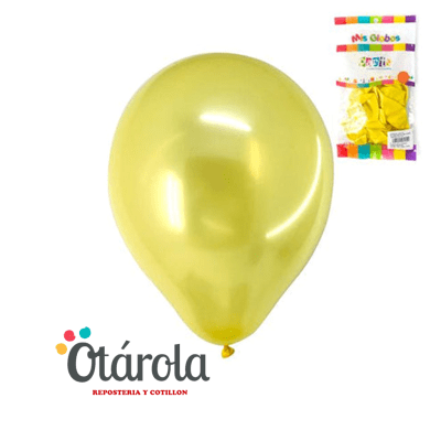 Globo Metalizado Amarillo 25u.