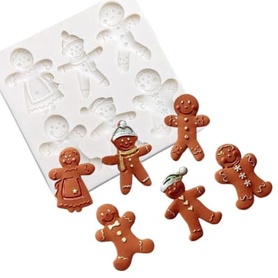 Molde Silicona para Fondant Jengibre 6div.1
