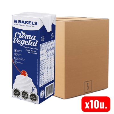 Crema Chantilly Bakels Vegetal 10 x 1litro (Caja)