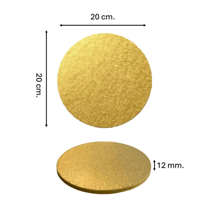 Base Plumavit Redonda Dorada 20cm.1