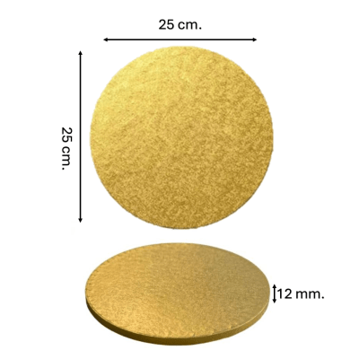 Base Plumavit Redonda Dorado 25cm.1
