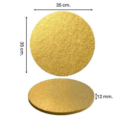 Base Plumavit Redonda Dorada 35cm.1