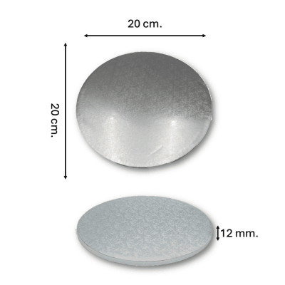 Base Plumavit Redonda Plateada 20cm.