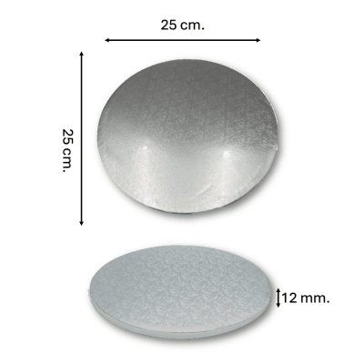 Base Plumavit Redonda Plateada 25cm.