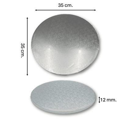 Base Plumavit Redonda Plateada 35cm.