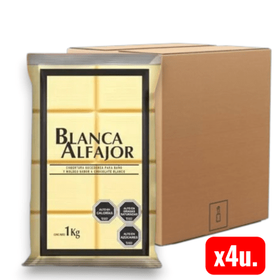 Cobertura Blanca Alfajor 4u. x 1kg. (Caja)