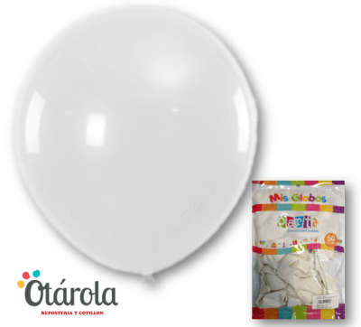 Globo Liso Blanco N°9 50u.