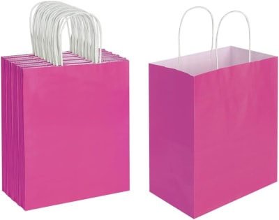 Bolsa Papel 22x27cms. Fucsia 6u.