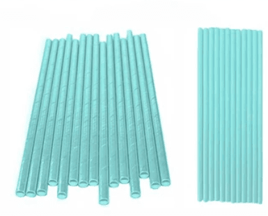 Bombilla Papel Celeste x12und
