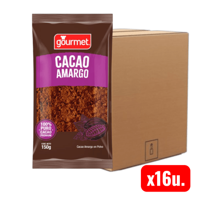 Cacao Amargo Gourmet 16u.x150grs (caja)