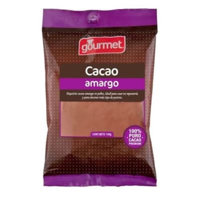 Cacao Amargo 150 grs. Gourmet.