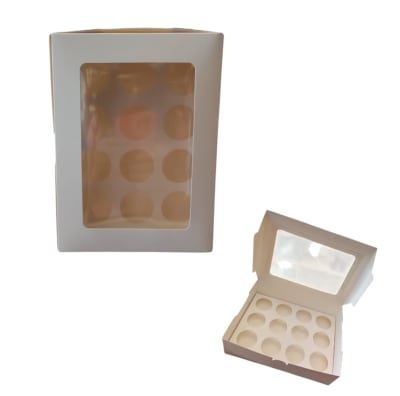 Caja Cup Cake Blanca 12 Divisiones 1u.2