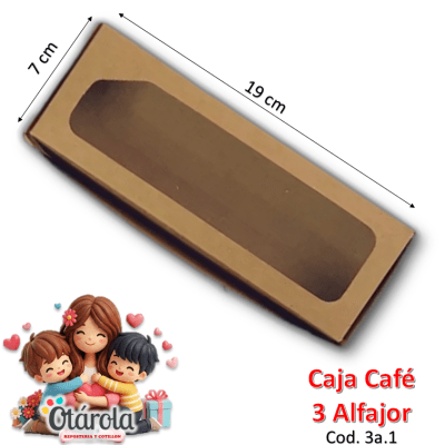 Caja para 3 Alfajores Cafe 1u.2