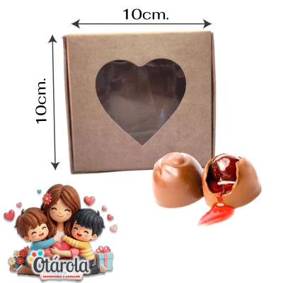 Caja 10x10 Corazon 1u.