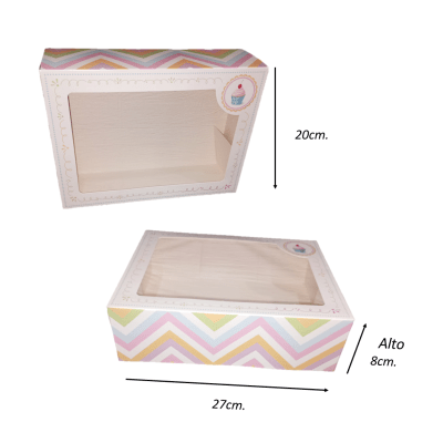 Caja Cup Cake Colores 6 divisiones x 1u.