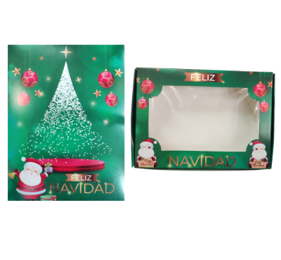 Caja de Navidad 6 Alfajor Arbol1