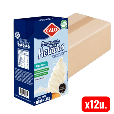 Preparado Para Helados Soft Calo Sabor Base 12 Litros